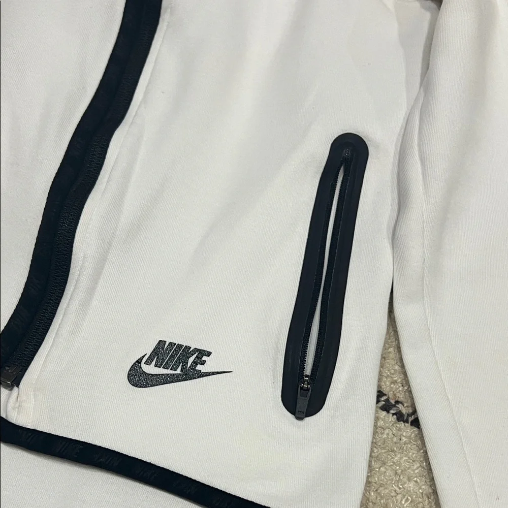 Nike White Hoodie with Black Accents